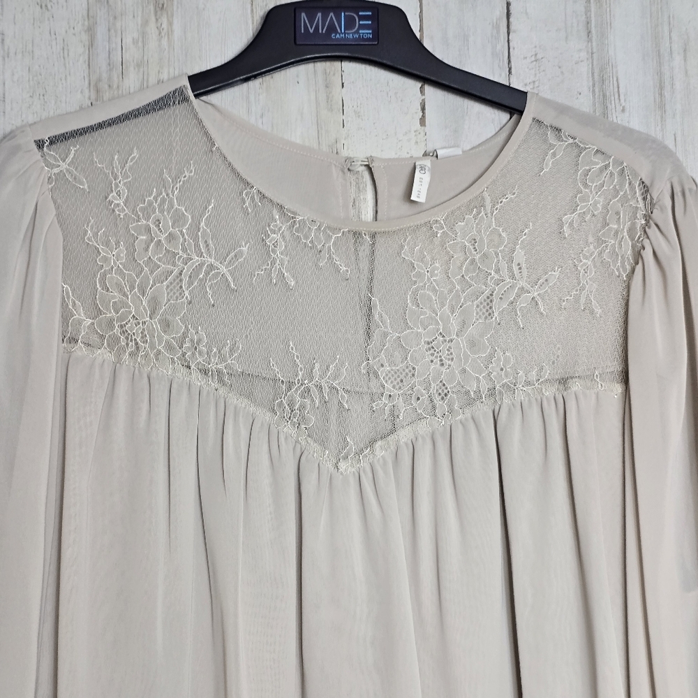 CATO Peasant Boho Lace Top 3X 22 24 Balloon Sleeves NWT Coquette Cottagecore - Picture 4 of 10